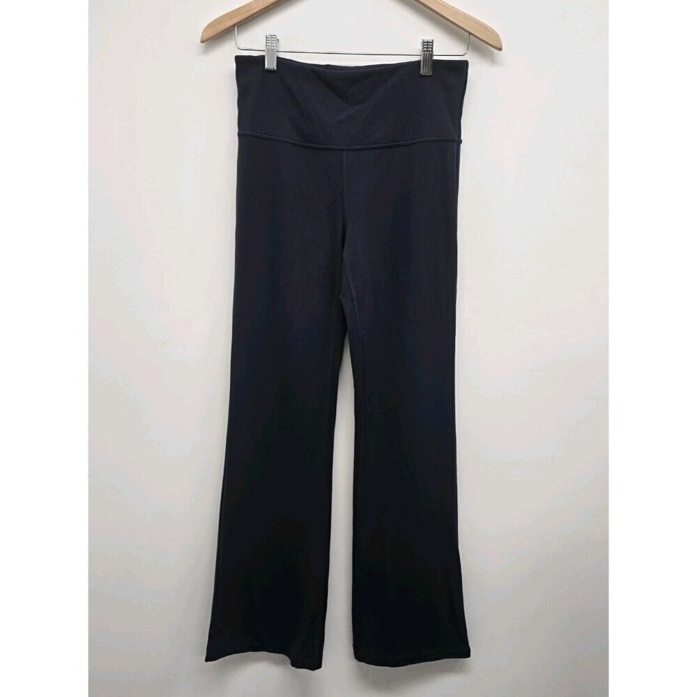 Athleta Studio Flare Pants Womens Size M Blue Yoga Athletic Athleisure Weekend